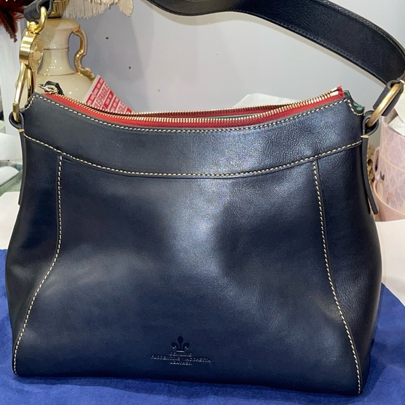 DOONEY & BOURKE Florentine Vacchetta leather, Black, Sholder, Hobo, With Duster - Picture 14 of 14